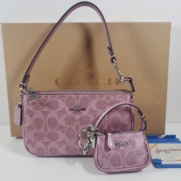 NWT Coach Boxed Nolita 19 And Nolita Bag Charm Set CCK96 Pink/Rose Holiday Gift